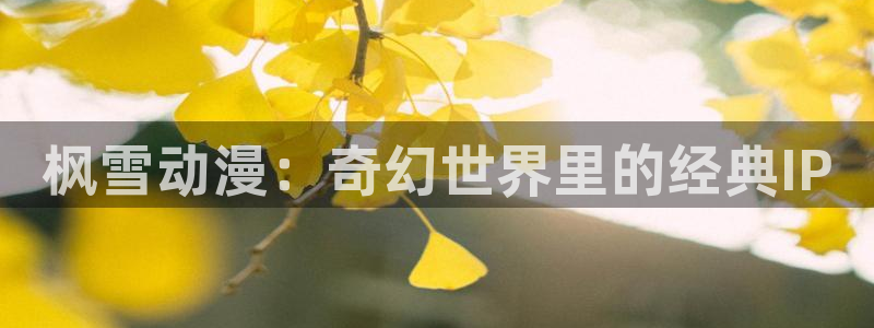 age动漫正版网：枫雪动漫：奇幻世界里的经典IP